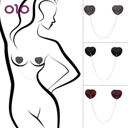 OLO Nipple Cover Clamps Breast Bra Heart Nipple Sticker Sex Toys for Women Sex Products Adult Games