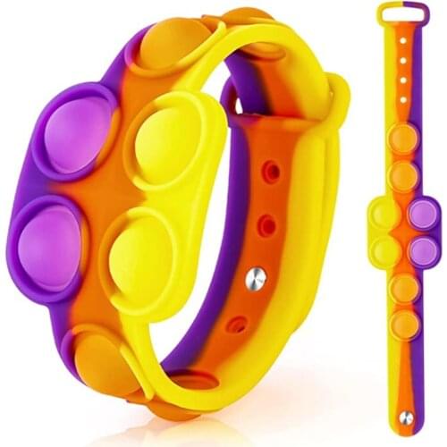 Pop it Press The Bubble Bracelet, Silicone Pressure Decompression Toy、Relieve Work Pressure And Easily Deal With Various Anxiety