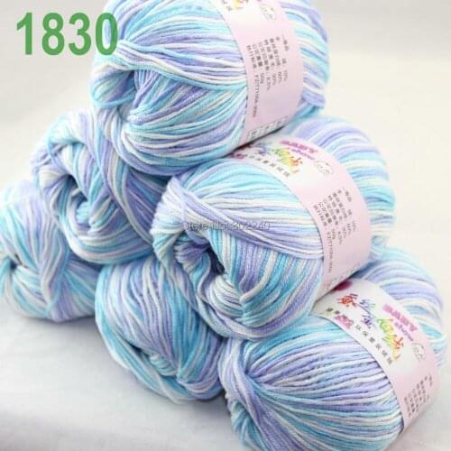 Sale Lot of 6 balls x 50g (147y) Cashmere Silk velvet Hand knitting Yarn White blue Aqua 1830