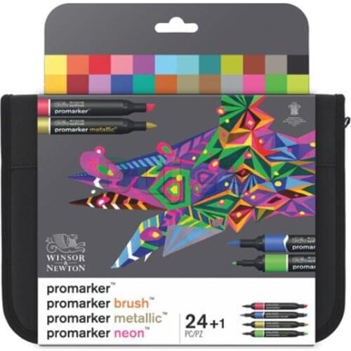Winsor Newton Professional drawing marker.24/48/96 color promarker Series Set.Suitable for designing animation painting