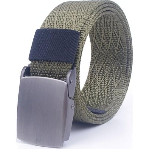 Hot sale Outdoor Metal Automatic Buckle Canvas Belt for Men High Quality Men /Women tactical belts luxury casual male waistband