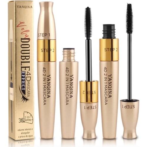 Black Fibre Eye Mascara Rimel Azul Cheveux Effet Faux Cils Fibre De Soie 4D Pestañina Alargadora Rimen Mascar Lash Power Makeup