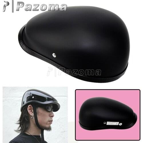 Half Face Vintage Matte Black Motorcycle Helmet Retro Scooter Cruiser Helemts Fiberglass Shel Light Weight Leisure Berets Helmet
