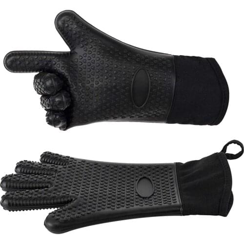 1Pair Silicone Oven Gloves for Baking Barbecue Grilling Kitchen Cooking,Up to 230Celsius Heat Resistant BBQ Gloves