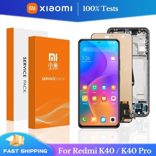 100% Test ​For Xiaomi Redmi K40 LCD Display With Frame Touch Screen Digitizer For Redmi K40 Pro+ K40 Ultra LCD Display