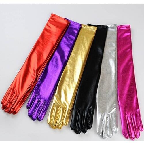 13 inch Halloween Gloves Long Finger Cosplay Glove Christmas Costume Gloves Unique Pink Evening Party Gloves for Bride ST263