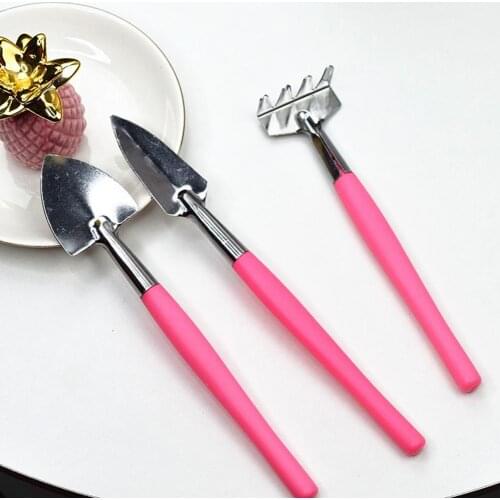 3Pcs Practical Spade Gardening Set Sturdy Wide Usage Planting Set Stainless Steel Mini Gardening Hand Tools for Children
