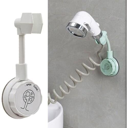 3 Pieces Adjustable Shower Holder Universal Bathroom Showerhead Bracket Nozzle Base Suction Cup Stand