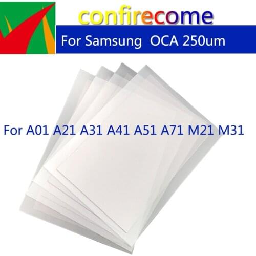 50Pcs\lot OCA optical clear adhesive For Samsung Galaxy A01 A21 A31 A41 A51 A71 M21 M31 LCD Touch glass Film Sticker OCA Glue