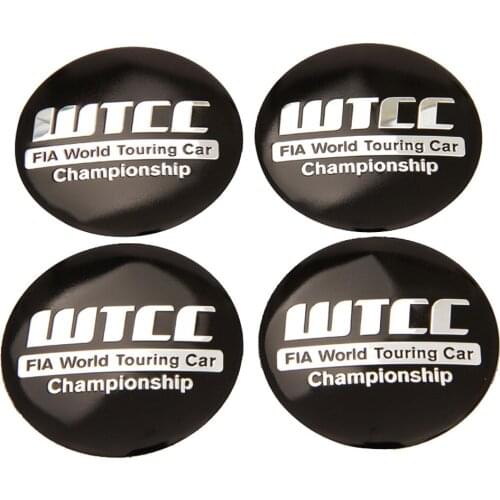 56.5mm Car Wheel Hub Cap Stickers for WTCC Logo Tire Center Emblem Badge for Hyundai Citroen Chevrolet Audi A3 Mazda Car Styling