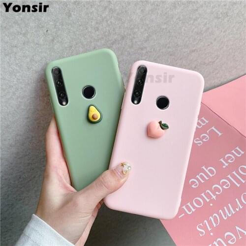 For Huawei Honor 10i Case For Honor 10 Lite Silicone Cover 3D Fruit Soft Back Bags For Huawei Honor10i 10 i Peach Grape Avocado