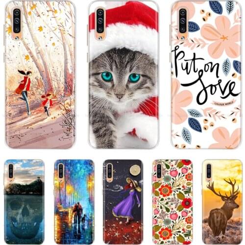 For Samsung A50 Case 2019 cute Soft TPU Phone Back Cover For Samsung Galaxy A50 silicon Cases Coque Capa A 50 A505 A505F bumper