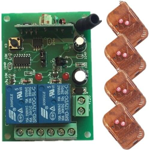 DC 12V 24V 2CH RF Wireless Remote Control Switch System,315/433 MHz Basic Peach Transmitter And Receiver