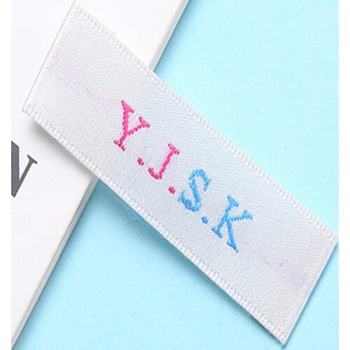 WoodenShuttleMachineKnittedEdgCustomizedClothingTagsWashableGarmentLabelsCustomMaterialSoftComfortableWovenLabelsEmbroideredTags