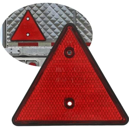 Red Rear Reflector Triangle Reflective Sign Screw Mount E22 Warning Safety Reflector For Trailer Motorcycle Caravan Truck Boat