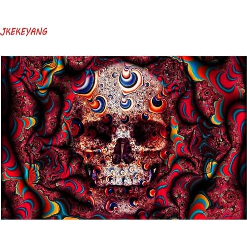 5D DIY square/round Diamond painting Abstract skull Cross Stitch Diamond Embroidery Pattern Rhinestone home decor J1300
