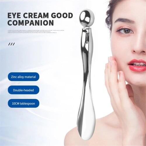Double Head Eye Cream Spoon Alloy Metal Cosmetic Spatulas Facial Mask Spatula Anti Wrinkle Eye Massage Relax Sticks Skin Care