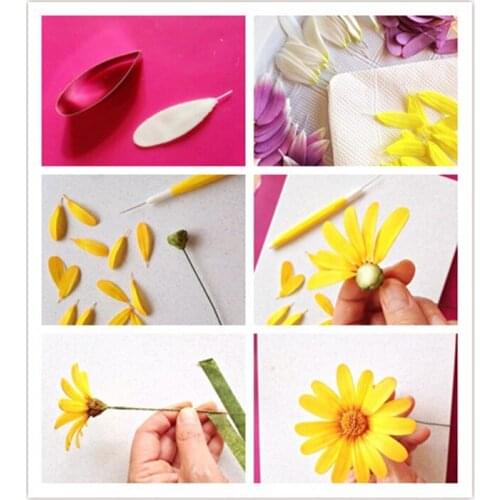 Gerbera Daisy Flower Petal Metal Fondant Cutters 3pcs/set DIY Baking Cupcake Decorating Tools Wedding Christmas Cake Mold A374