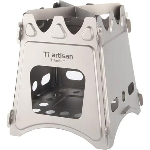 Titanium Wood Burning Multi-purpose Fuel Stove Ultralight Portable Backpacking Camping Firewood Lightweight BBQ Picnic Stove