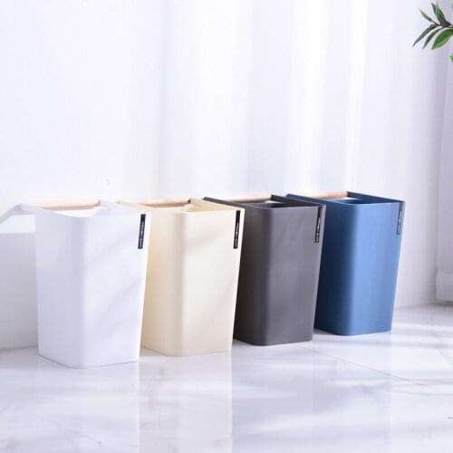 Undefined Zero Waste Wooden Handle Car Trash Can Garbage Nordic Recycle Compost Box Separation Cubo Basura Office Accessories E5