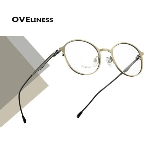 2020 Retro Round Eyeglasses Optical eye Glasses Frame for Women Men Computer Myopia Prescription glasses Titanium Alloy eyewear