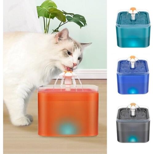 2.5L Automatic Cat Water Fountain Cat and Dog Water Dispenser Transparent Drinker Pet Drinking Feeder