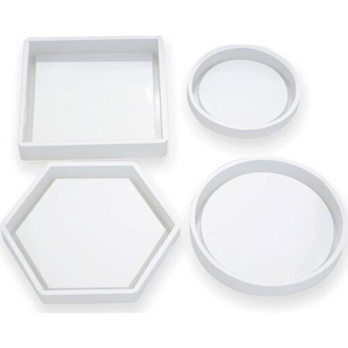 DIY Crystal Epoxy Tea Coaster Mould Jewelry Decoration Silicone Mold