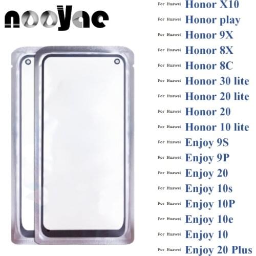 2 in 1 Digitizer LCD Sensor Glass For Huawei Honor X10 Play 4T Pro 9X 8X 8C 30 20 10 Lite 20i Touch Screen Glass lens + With OCA