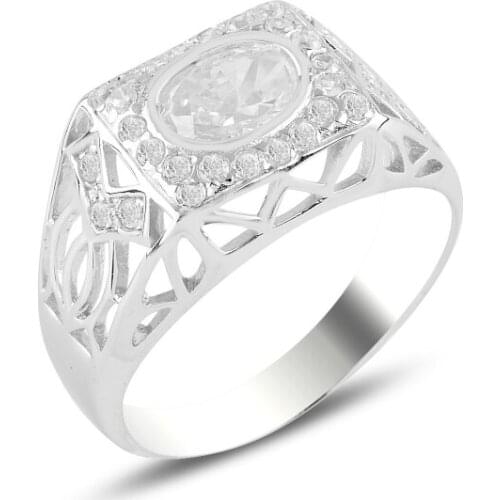 Silver 925 Sterling Zircon Stone Ring