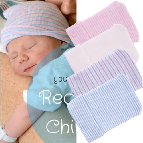 Cute Newborn Kid Baby Infant Boy Girl Toddler Soft Adjustable Comfy Hospital Cap Beanie Hat 0-12M