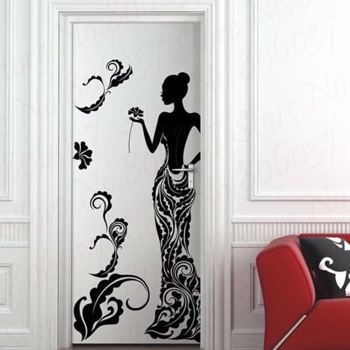 Silhouette Wall Decals Stickers Women Vinyl Wall Decal Woman Decor Stickers Fashion Decals WL955