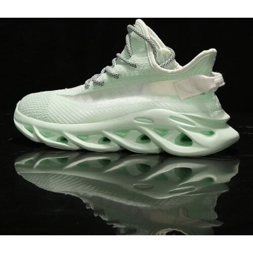 Breathable Flying Woven Luminous Casual Mens Shoes 46 High Elastic MD Bottom Couple Sneakers 45 Ultralight Womens Sports Shoes