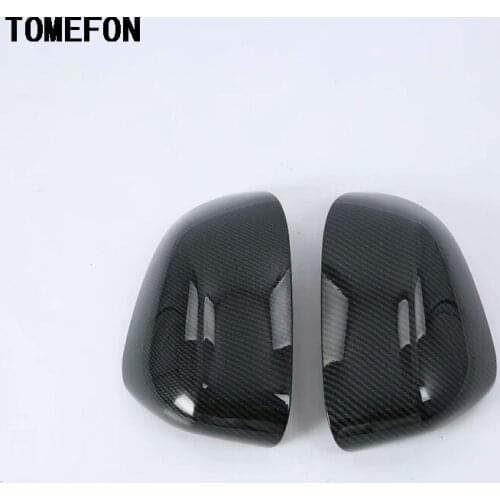 TOMEFON ABS Carbon Paint Exterior Side Door Rearview mirror Cover Trim Car styling Exterior Accessories For BMW X3 2018