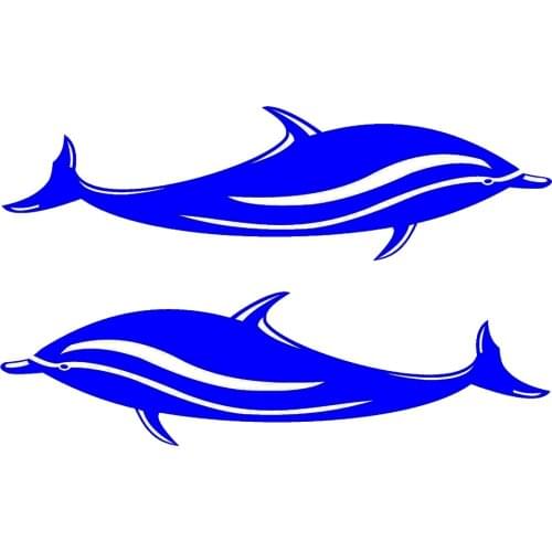 Perfeclan 2 Pieces Waterproof Dolphins Stickers Vinyl Decals for Kayak,Boat,Car,Bathroom,Window,Wall or Home Decor