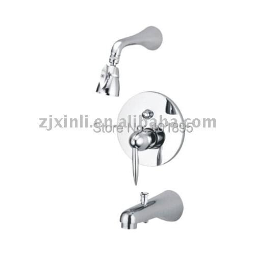 X8023WS - Luxury In-Wall Mounted Chrome Finish Brass Material Bathtub Faucet