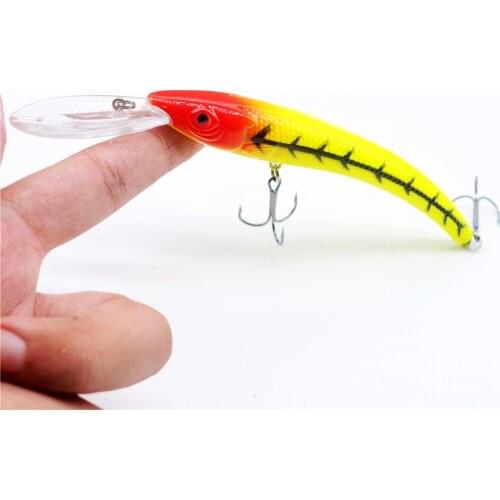 1pcs 15.5cm 14.8g Bend Minnow Fishing Lure Hard Bait Aritificial Wobblers Fishing Tackle Big Crankbait Plastic Lure 10 Colors