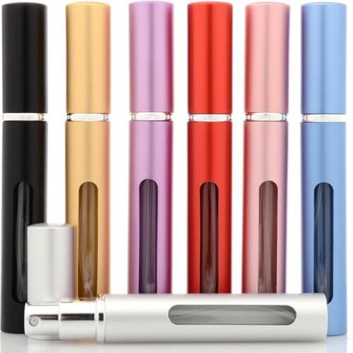 4ML Refillable Optical Plate Aluminum Perfume Glass Spray Bottle Cosmetic Metal Packaging Container LX1294