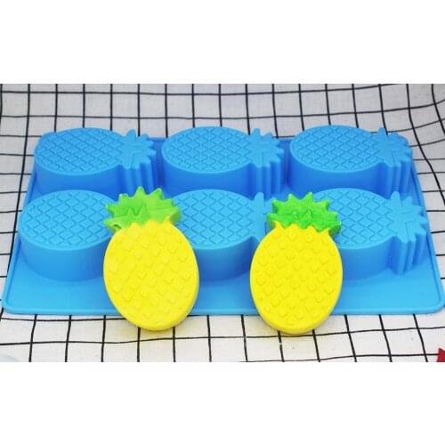 6 Pineapple silicone cake mold chocolate mold DIY baking mold ice mould hand-made soap mold