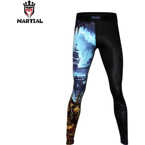 Martial: New Arrival Exploration || sublimation designs thai boxing pants black sports pants for men mma leggings bjj spats