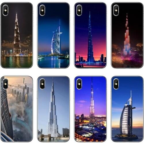 Dubai Burj Khalifa Tower Building Phone Case For Huawei P40 P30 P20 Pro P10 P9 Lite Y5 Y6 Y7 Y9 P Smart Plus 2018 2019