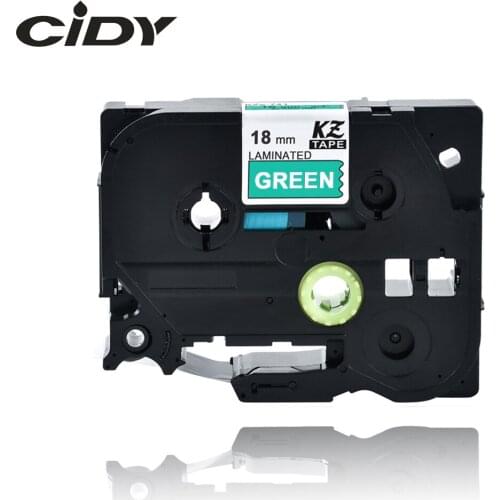 Cidy 1pcs compatible P-touch TZe label tape tz745 tze745 tze 745 tz 745 white on green for brother