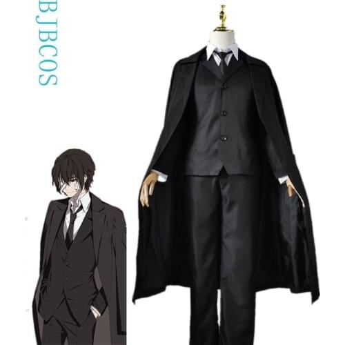 Dazai Osamu Cosplay Bungou Stray Dogs Costume Port Mafia Anime Cosplay Chuya Nakahara Costume Men
