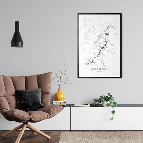 Haute Route Trail Map | High Route Hiking Poster | Mountaineers' KungslMap | Europe Hiking | Trail Map Art | Relive your Advent