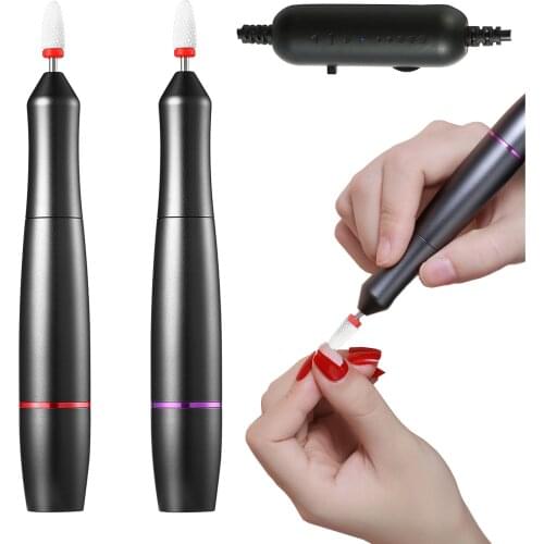 Electric Nail Drill Machine USB Charging Portable Nail Files Pen For Manicure Nail Polisher Pedicure Drill Tools Nails Equipment
