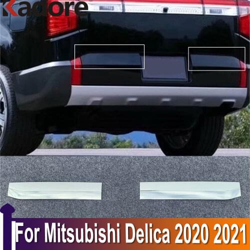Chrome Rear Trunk Lid Cover Trim For Mitsubishi Delica 2020 2021 Car Accessories Tailgate Boot Protection Strip