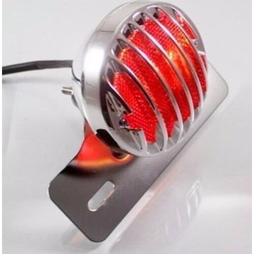 Chrome Tail Brake Running License Light Plate Mount Motorcycle Bobber Custom Dual Sport bike Cruiser Bobber Chopper Touring Atv
