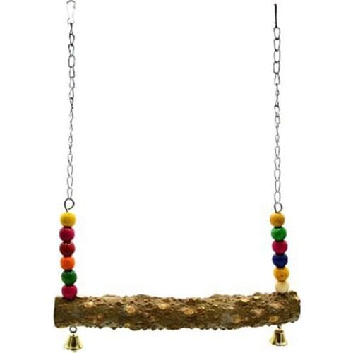 Chicken Swing Toy Natural Wooden Bird Swing Toy Chicken Coop Accessory For Large Bird Parrot Hens Macaw Training Stand Holder