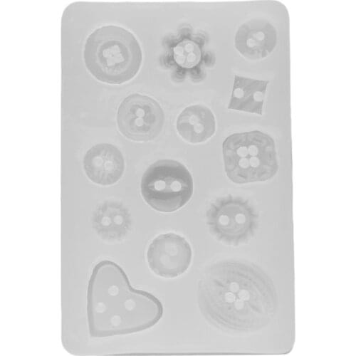 Button Silicone Mold Resin Jewelry Making Mould Epoxy Pendant Craft DIY Tool
