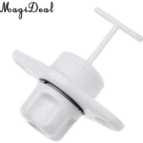 MagiDeal 1Pc Universal White ABS Marine Boat Transom Yacht Screw Type Drain Plugs Bung Replacement Fits 0.2 Inch Diameter Hole