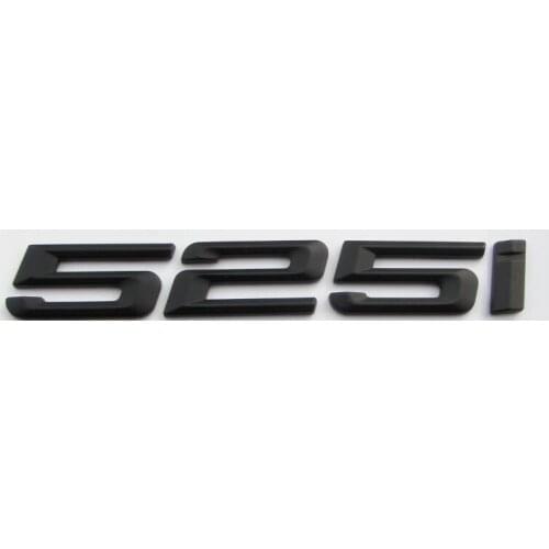 Matte Black ABS Number Letters Word Car Trunk Badge Emblem Letter Decal Sticker for BMW 5 Series 525i